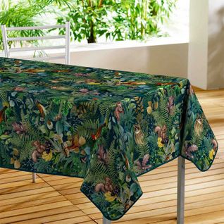 Nappe Toile Cirée "féerique" 140x240cm Vert