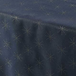 Nappe Imprimée Jacquard "étoiles" 140x300cm Bleu