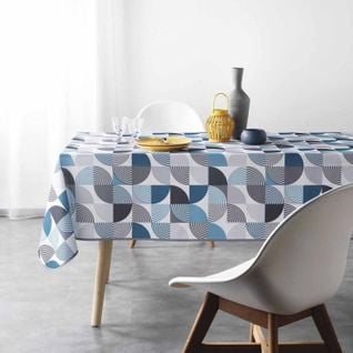 Nappe Antitache "rythmo" 150x240cm Bleu