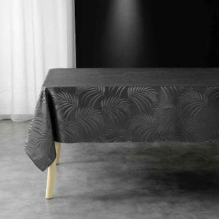 Nappe Jacquard "plumette" 140x240cm Anthracite