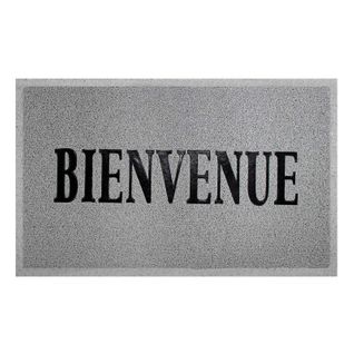 Tapis D'entrée "maison" 45x75cm Gris et Noir