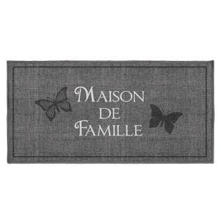 Tapis Rectangle "familia" 50x120cm Gris