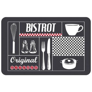 Set De Table Imprimé "bistrot Original" 44cm Noir