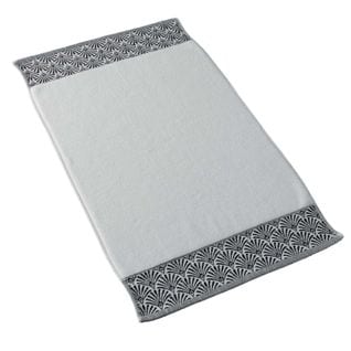 Tapis De Bain "goldy" 50x85cm Blanc et Argent