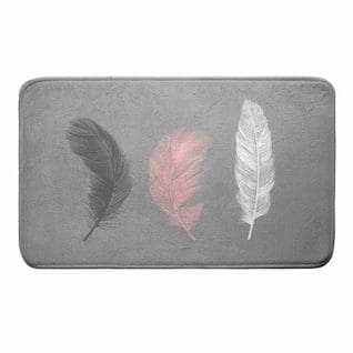 Tapis De Bain Imprimé "penelope" 45x75cm Gris