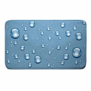 Tapis De Bain Microfibre "bubble" 45x75cm Bleu