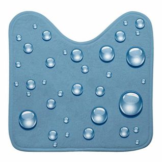 Tapis Contour Wc Microfibre "bubble" 45x45cm Bleu