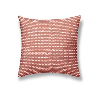 Coussin Décoration Chiné Bicolore Desert Chik En Coton - Rouge - 40x40 Cm