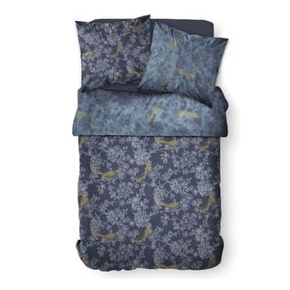 Parure De Lit 2 Personnes Imprimé Floral Sunshine En Coton - Bleu - 220x240 Cm