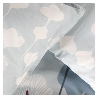 Parure De Lit 2 Personnes Imprimé Sunshine Flavi En Coton - Bleu - 240x260 Cm