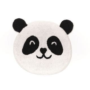 Tapis Tufté Funny Panda En Coton - Blanc - 50x60 Cm