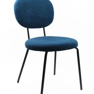 Chaise En Tissu Cozy En Métal - Bleu - Tu