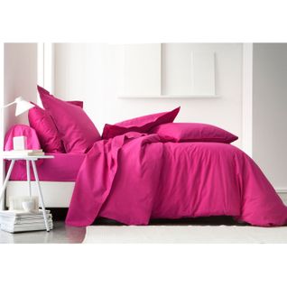 Housse De Couette Myrtille - 100% Coton 57 Fils - 220 X 240 Cm - Rose