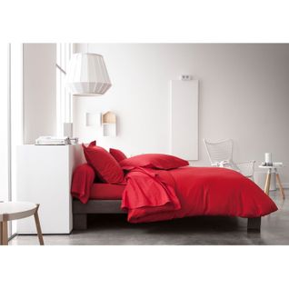 Taie D'oreiller Pomme D'amour - 100% Coton 57 Fils - 75 X 75 Cm - Rouge