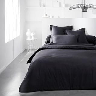 Taie D'oreiller Volant Organic En Coton Bio - Noir - 63x63 Cm