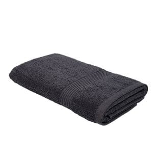 Drap De Bain Uni Essential En Coton - Gris Anthracite - 70x130 Cm