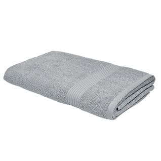 Maxi Drap De Bain Uni Essential En Coton - Gris - 90x150 Cm