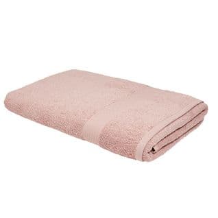 Maxi Drap De Bain Uni Essential En Coton - Rose - 90x150 Cm