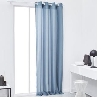 Rideau  Essential En Polyester - Bleu Gris - 140x240 Cm