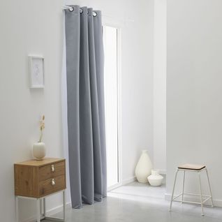 Rideau Ultra Occultant  Prestige En Polyester - Gris Clair - 140x240 Cm