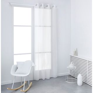 Voilage Essential En Polyester - Blanc - 135x240 Cm