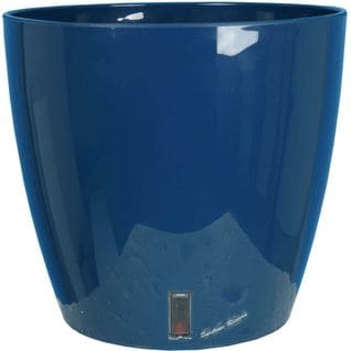 Pot En Plastique Rond Avec Réserve D'eau 30 Cm Eva Bleu