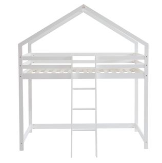 Lit Mezzanine Tiny  Pin Blanc  90x190 Sommier Inclus