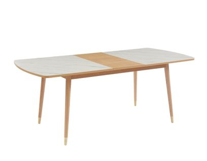 Table Extensible Leon Céramique Effet Marbre 160-200cm