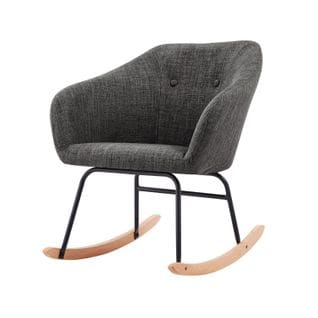 Fauteuil Hilda En Tissu Anthracite Rocking Chair