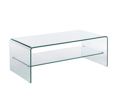 Table Basse Ginza Verre Trempé Transparent 120cm