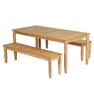 Ensemble Table Et Bancs Safari 6 Places 180 Cm En Bois Teck Fsc