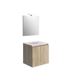 Ensemble Meuble + Vasques + Miroirs Bazil 60cm