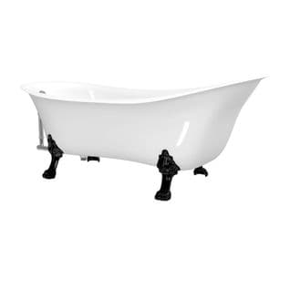 Baignoire Îlot Pattes De Lion Kara 175x71 Blanc - Pieds Noirs