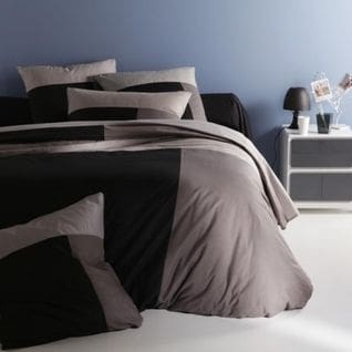 Housse De Couette Coton Trio  Noir -200 X 200