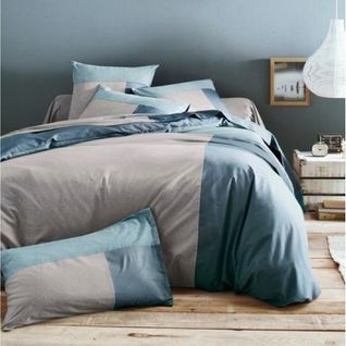 Housse De Couette Coton Trio  Bleu -200 X 200