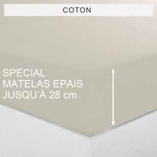 Drap-housse Matelas Épais Coton Tertio® -140 X 190