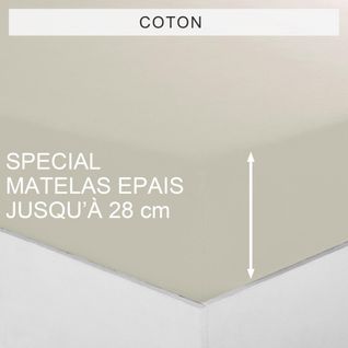 Drap-housse Matelas Épais Coton Tertio® -160 X 200