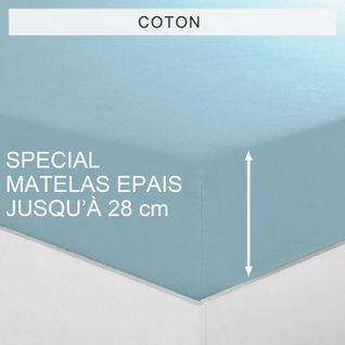 Drap-housse Matelas Épais Coton Tertio® -90 X 190