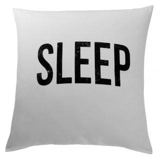 Taie D'oreiller Coton Sleep  Blanc/noir  - 63 X 63 Sans Volant