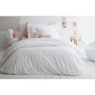 Housse De Couette Coton Effie  Blanc  - 240 X 220