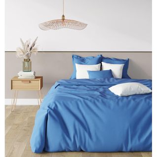 Housse De Couette Coton Tertio®  Bleu Azur -200 X 200