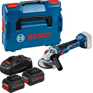 Meuleuse Angulaire 18v Gws 18v-10 + 2 Batteries Procore 5,5ah + Chargeur + Coffret L-boxx - Bosch