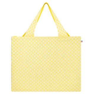 Le Sac à Provision - Sac De Courses - Doublé Et Réversible  - Pliable - Citron