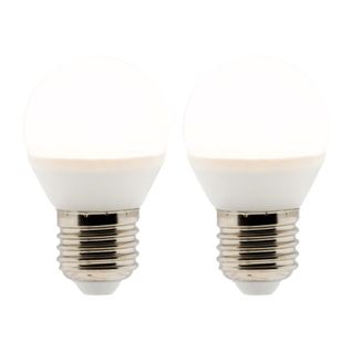 Lot De 2 Ampoules LED Sphériques E14 - 5w - Blanc Chaud - 400 Lumen - 2700k - A++ - Zenitech