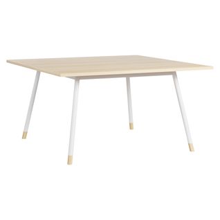 Table de réunion carrée K2 L.140-P.140cm imit chêne/blanc