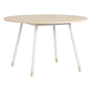 Table de réunion ronde K2 Ø.120 cm imitation chêne/blanc