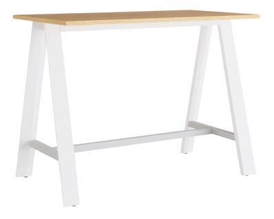 Table haute NUMA120x80 cm BUT PRO imitation chêne / pieds métal
