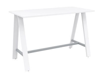 Table haute NUMA 160x80 cm BUT PRO blanc / pieds métal