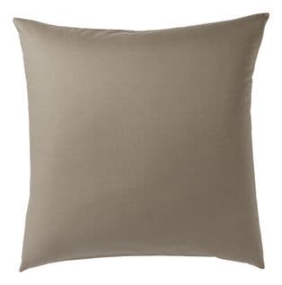 2 taies d'oreillers 65x65 cm DODO COTON TAUPE