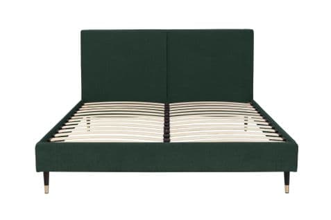 Tristan Lit Double Velours Vert Forêt 160x200